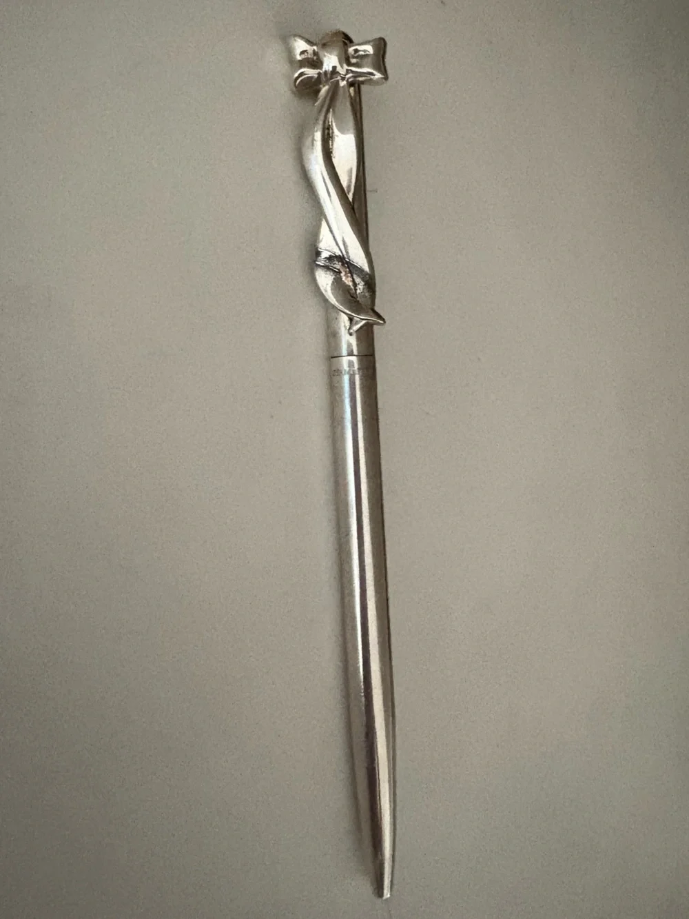 Tiffany & Co. Sterling Silver Ribbon Bow Ballpoint Pen